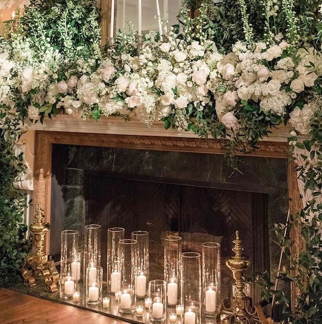 Fireplace Floral Arrangement